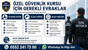 Özel Güvenlik Kursu Gerekli Evraklar