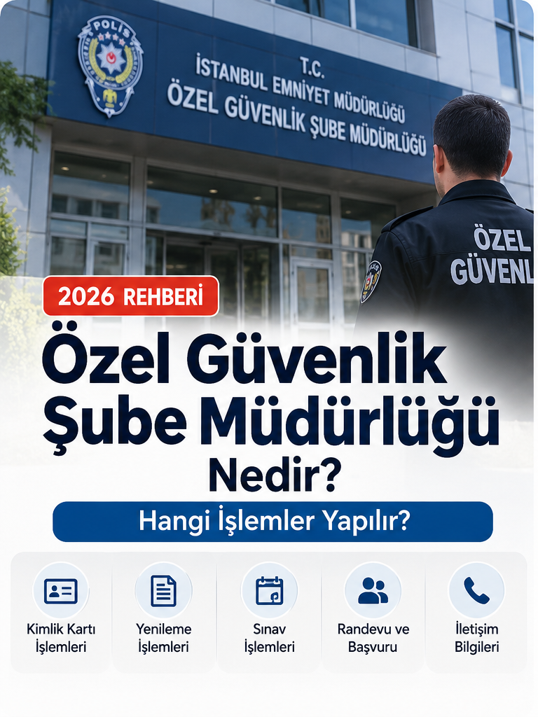 Özel Güvenlik Şube Müdürlüğü 2026 rehberi